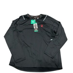 Spyder Active Mens XL Black Long Sleeve Performance Shirt Mesh Reflective NWT